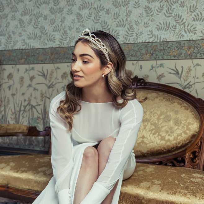 Aubrey Pearl Headband - Gold