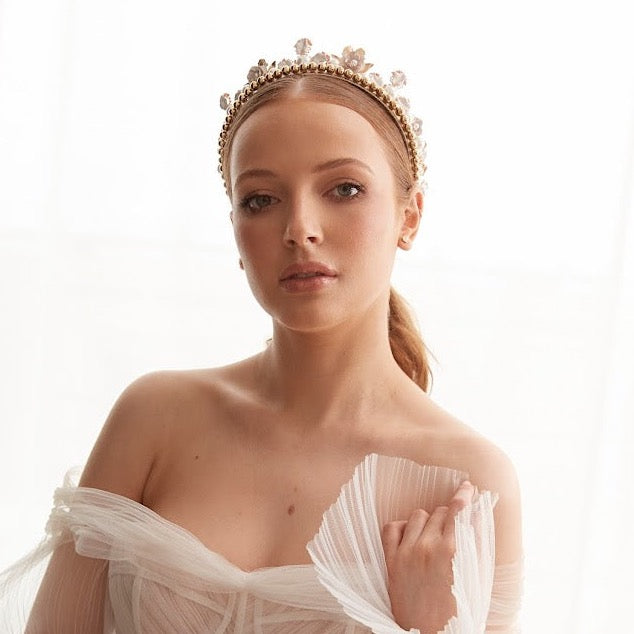 14K Gold Sofia Pearl Crown