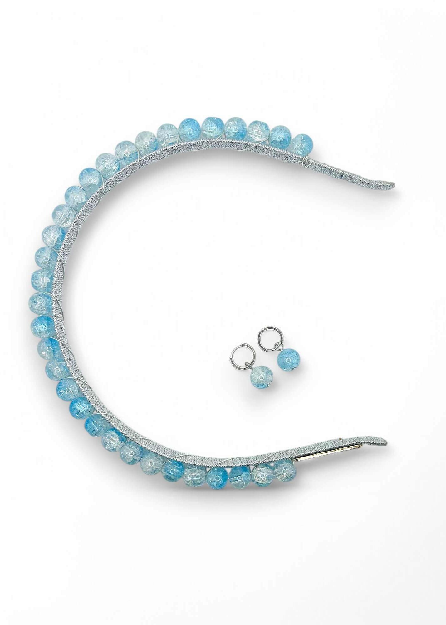 Hettie Earring - Silver + Blue