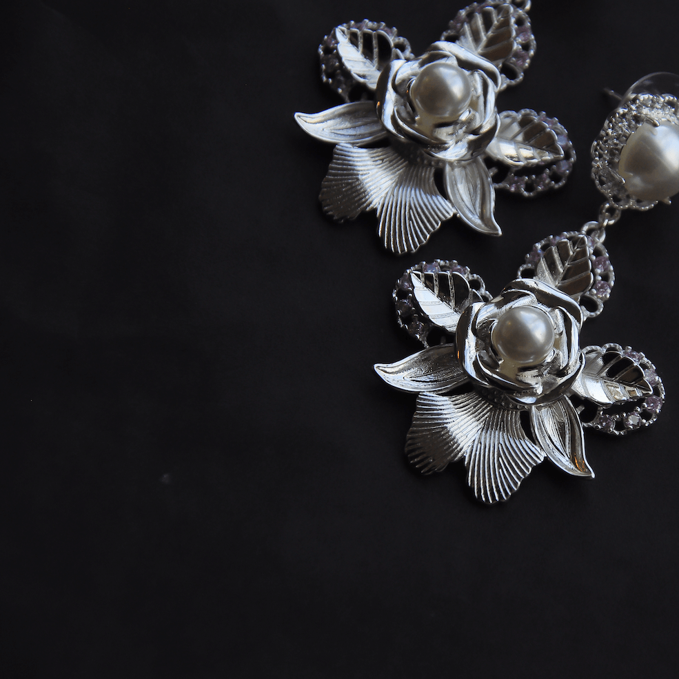 Stirling Silver Sofia Pearl Earrings