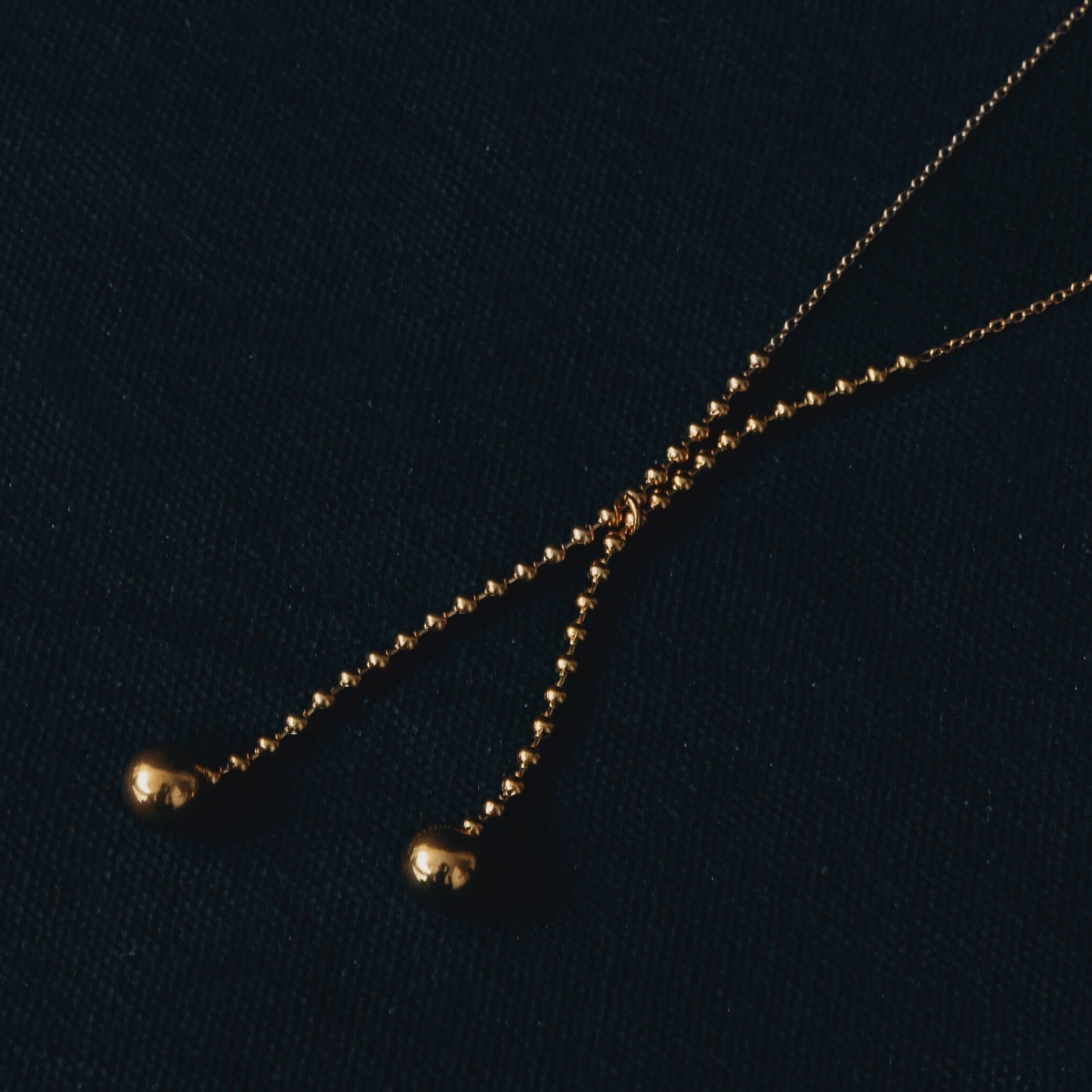 Akari Vintage Bead Chain Drop Necklace