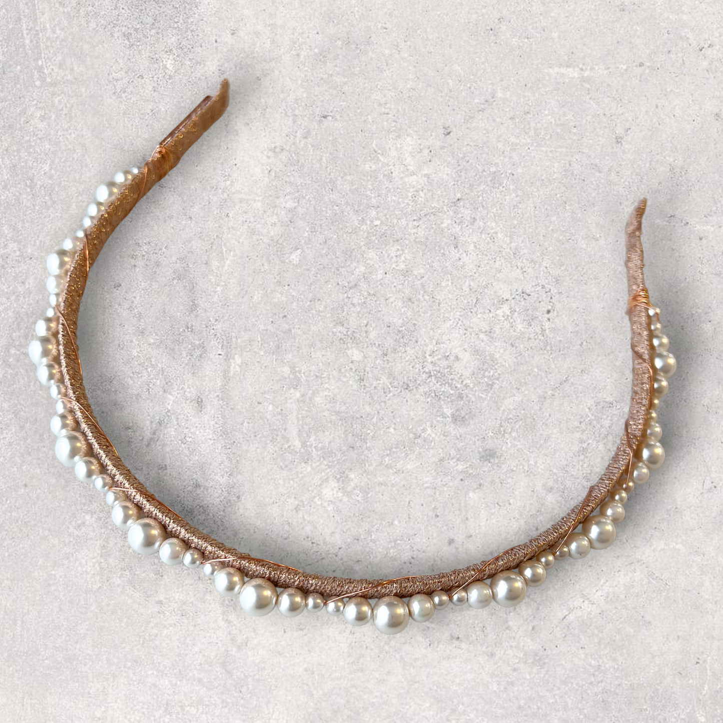 Sienna Pearl Headband - Rose Gold
