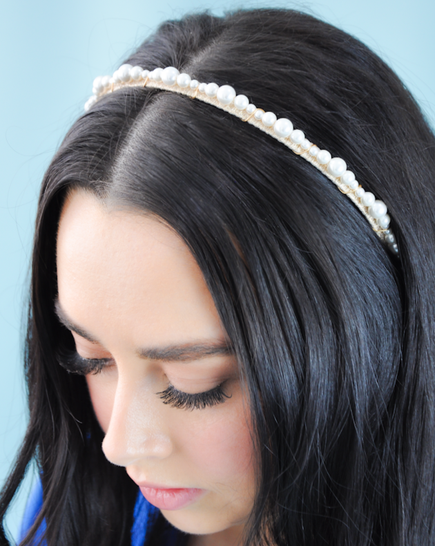 Sienna Pearl Headband - Gold
