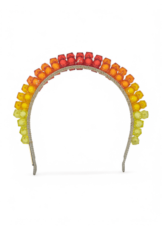 Harper Headpiece - Yellow / Orange / Red