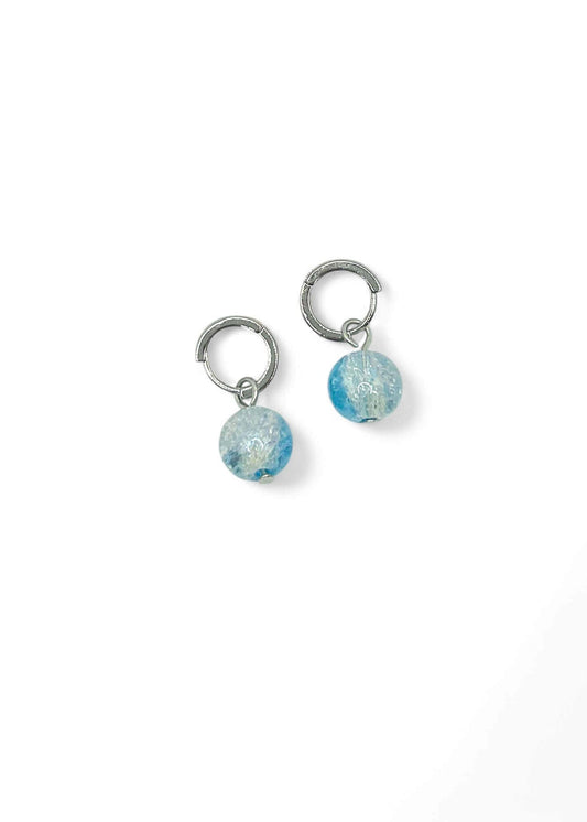 Hettie Earring - Silver + Blue