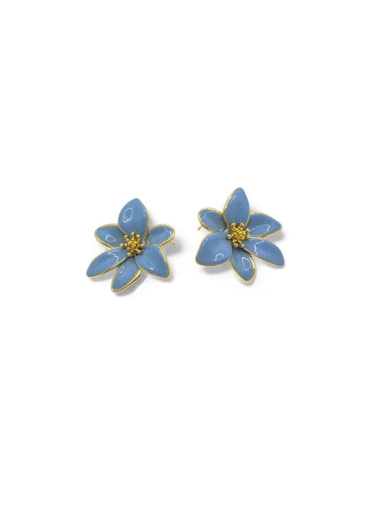 Indi Floral Earring - Cornflower