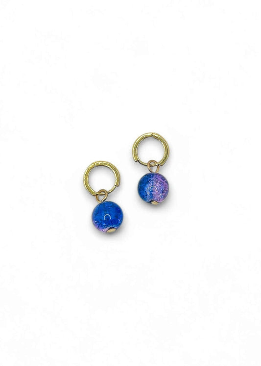 Hettie Earring - Cobalt + Purple