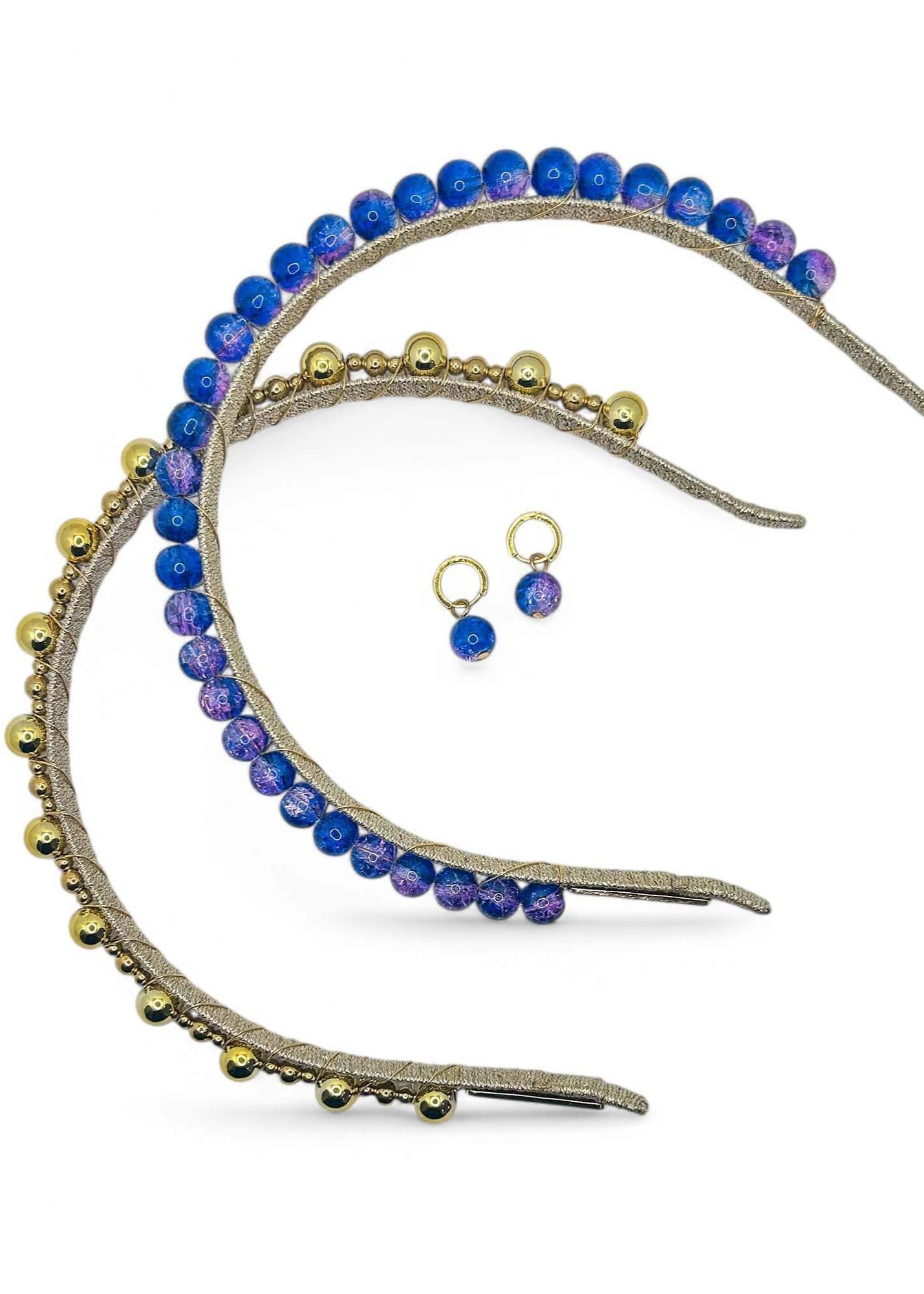 Hettie Earring - Cobalt + Purple