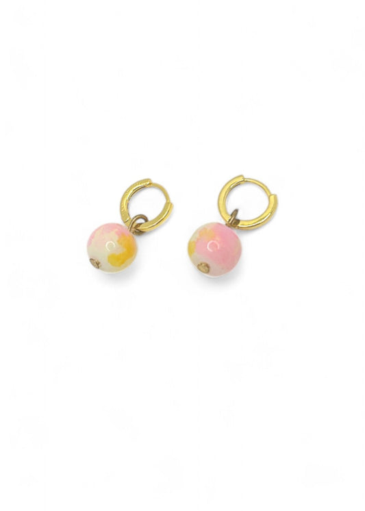Hettie Earring - Pink + Yellow