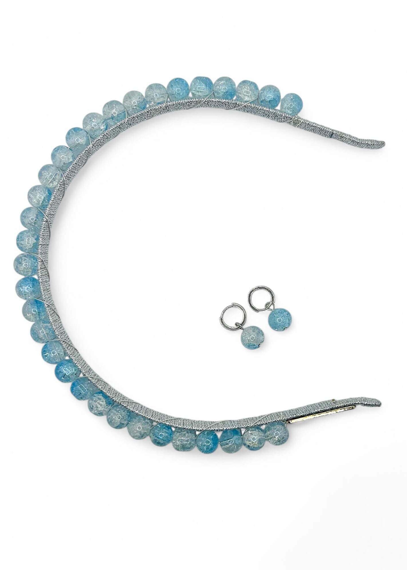 Hettie Earring - Silver + Blue