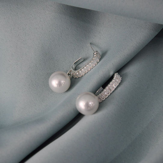 Lani Pearl Earrings - Silver