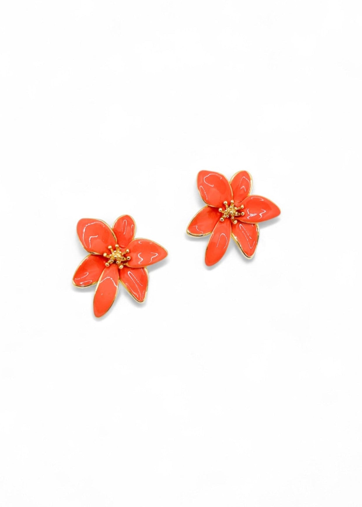 Indi Floral Earring - Orange
