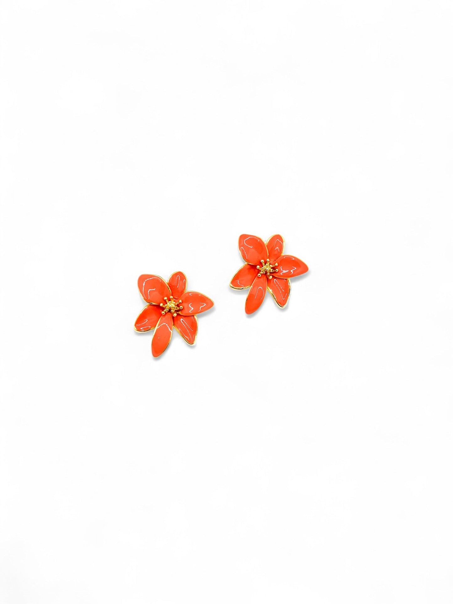Indi Floral Earring - Orange