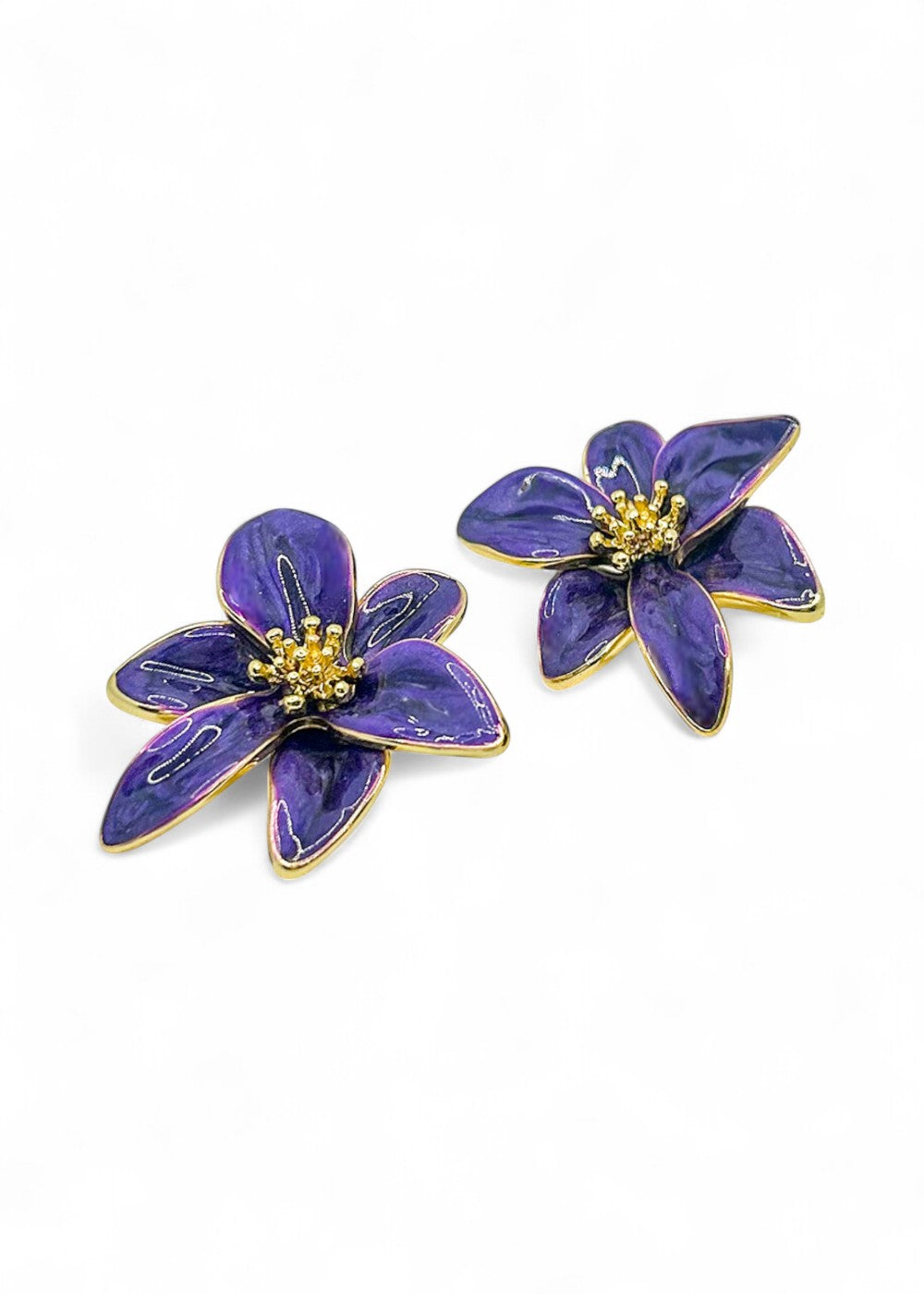 Indi Floral Earring - Purple