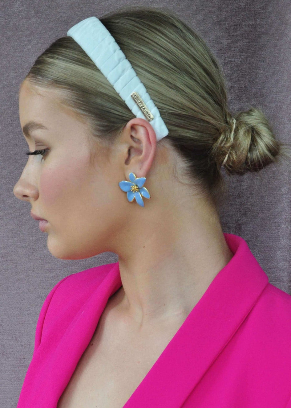 Aaliyah Wide Headband - White